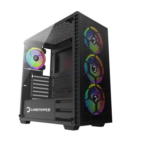 GAMEPOWER HORIZON RGB GAMING KASA MESH PANEL 550W